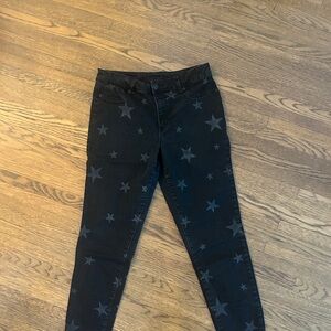 Maurices Black Star Patterned Ankle Jeans
